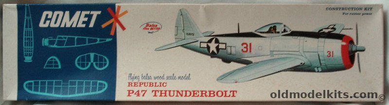 Comet Republic P-47D Thunderbolt - 24 Inch Wingspan Flying Aircraft, 3502-298 plastic model kit